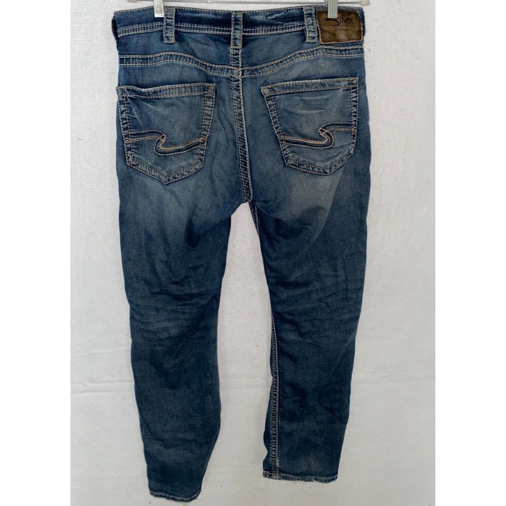 Silver Jeans Grayson Relaxed Easy Fit Blue Denim Stretch Straight Leg Sz 32 X 28